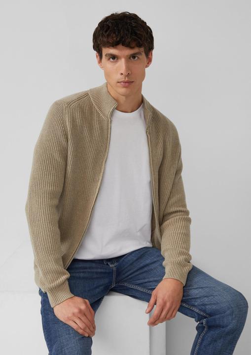 Produktbild S.Oliver Strickjacke Struktur-Strickjacke mit Eingrifftaschen und Reissverschluss (XL)