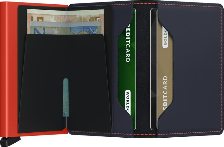 Actual product image Secrid Slimwallet Matte Nightblue & Orange