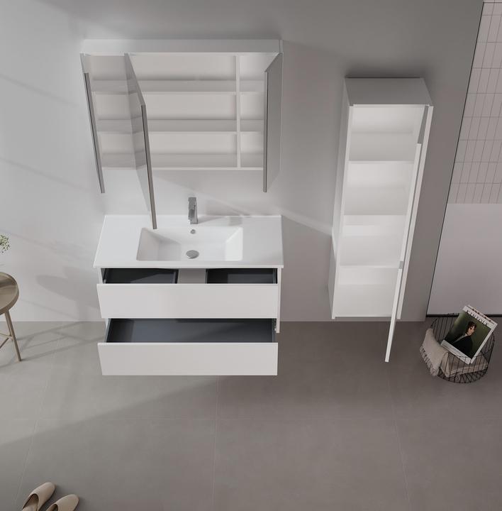 Produktbild Homitis Side 100 v3 Bathroom Cabinet With Sink & Mirror Set (2 Pieces)