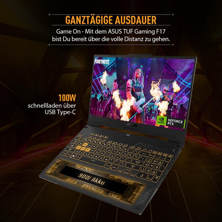 Produktbild ASUS TUF Gaming F17 (17.30", 125 GB, 16 GB, DE, Intel Core i7-13620H)