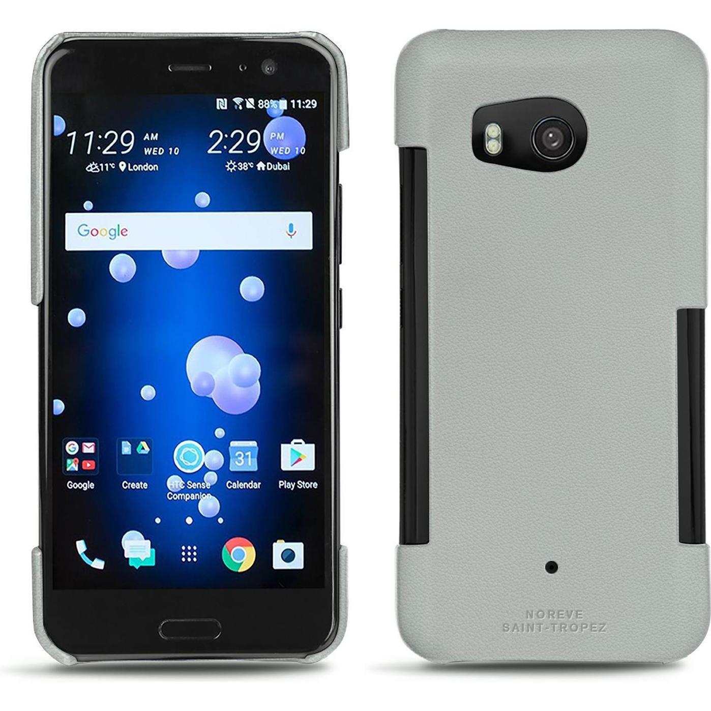 Noreve Lederschutzhülle (HTC U11), Smartphone Hülle, Grau