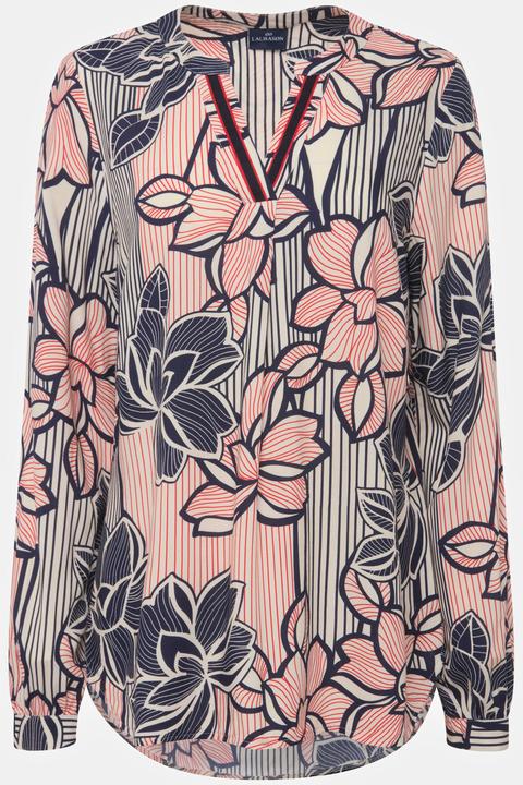 Immagine prodotto Laurasøn Bluse, Blumen Print, Stehkragen, Langarm (S)