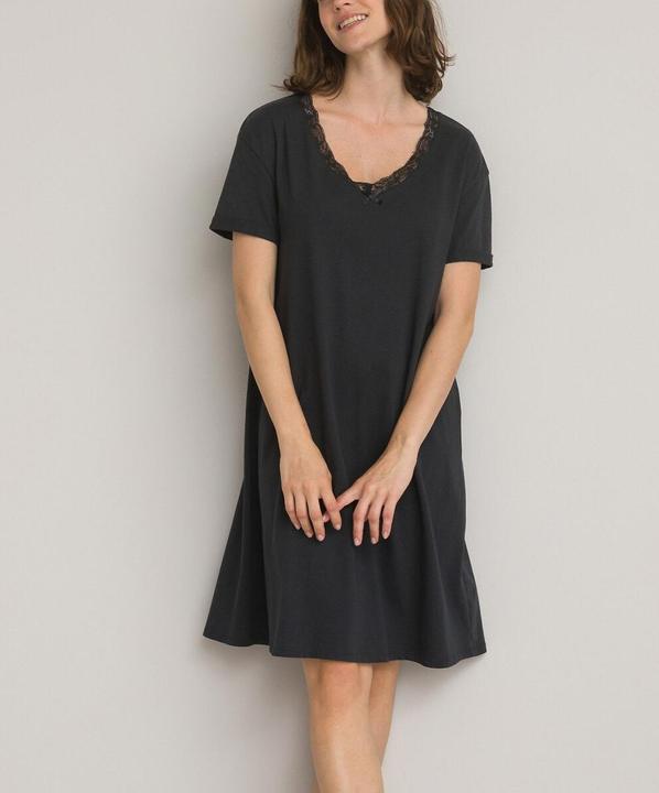 Image du produit La Redoute Collections Chemise de nuit à manches courtes (48)