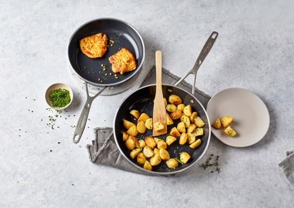 Productafbeelding Demeyere Alu Industry 3 Duraslide koekenpan 30cm met antiaanbaklaag (Koekenpan, Aluminium, Roestvrij staal)