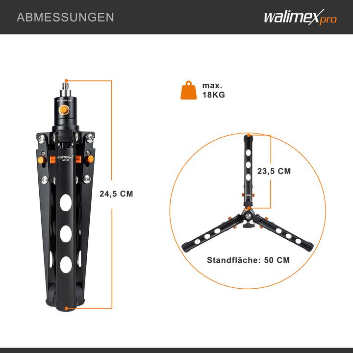 Immagine prodotto Walimex pro pro Ground Rocker GR230 stand da pavimento e ragno per stand (Materiale sintetico, Metallo)