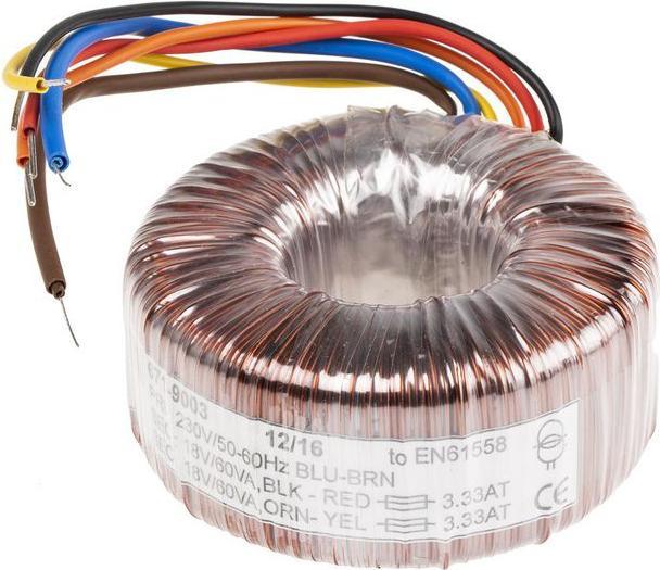 Produktbild RS PRO Transformator Ringkern 120VA 2x18V