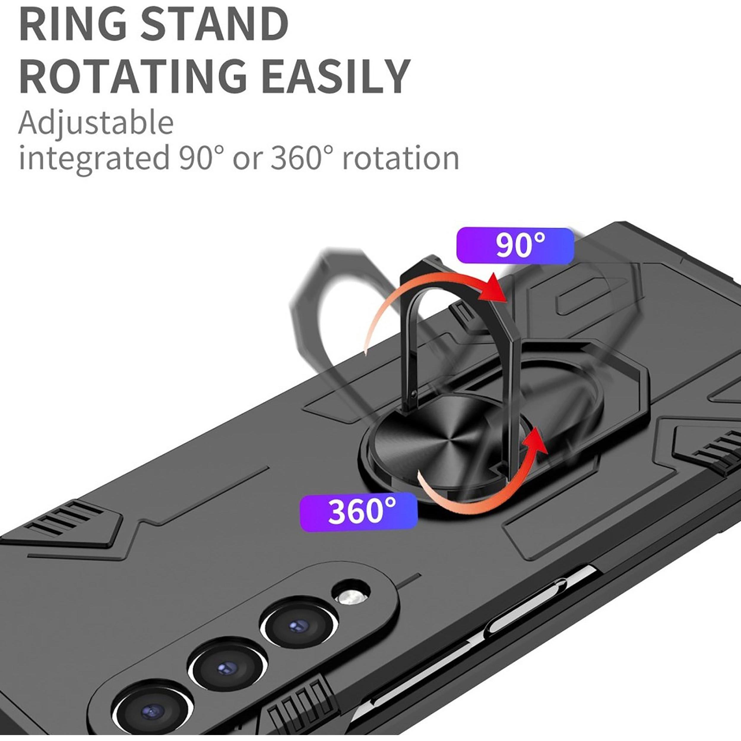 Thumbnail - Cazy Silikon Hülle Kompatibel mit Samsung Galaxy Z Fold4 - Schutzhulle mit Ring - (Samsung Galaxy Z Fold4), Smartphone H...