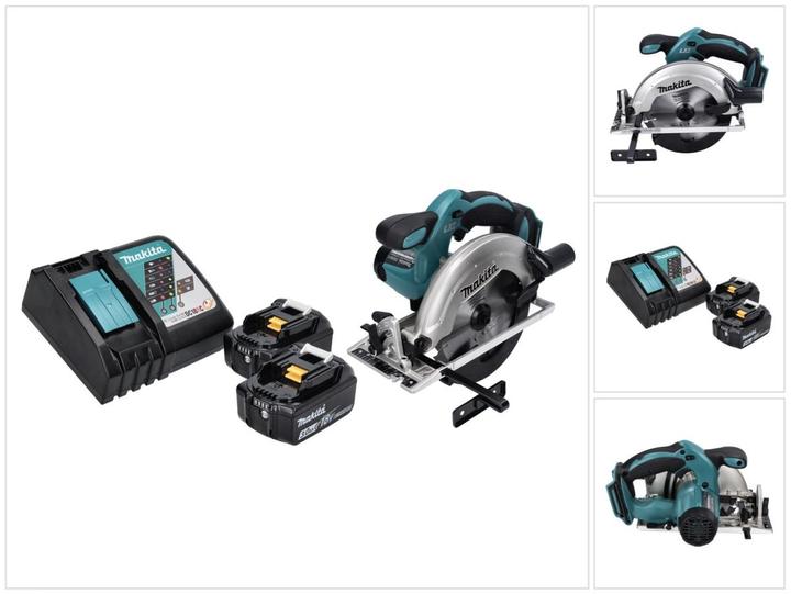 Actual product image Makita DSS 611 RF cordless circular saw 18 V 165 mm + 2x battery 3.0 Ah + charger