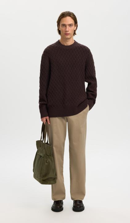 Image du produit Selected Textured Pullover mit Rundhalsausschnitt (XL)