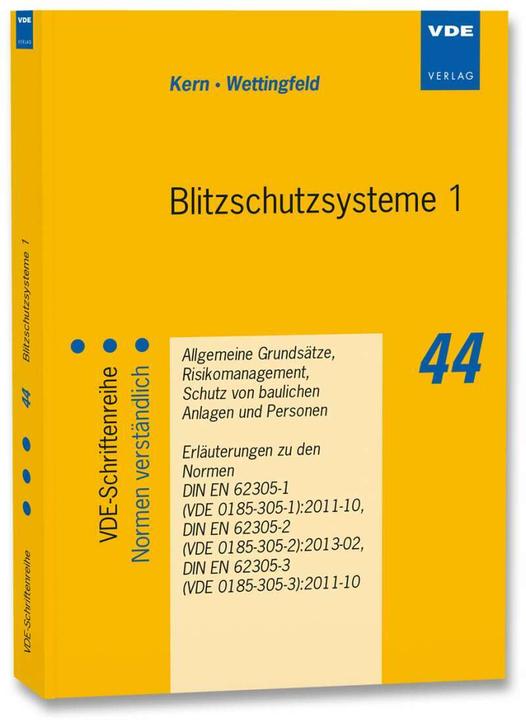 Produktbild Blitzschutzsysteme 1 (Deutsch, Alexander Kern, Jürgen Wettingfeld, Jürgern Wettingfeld, 2014)