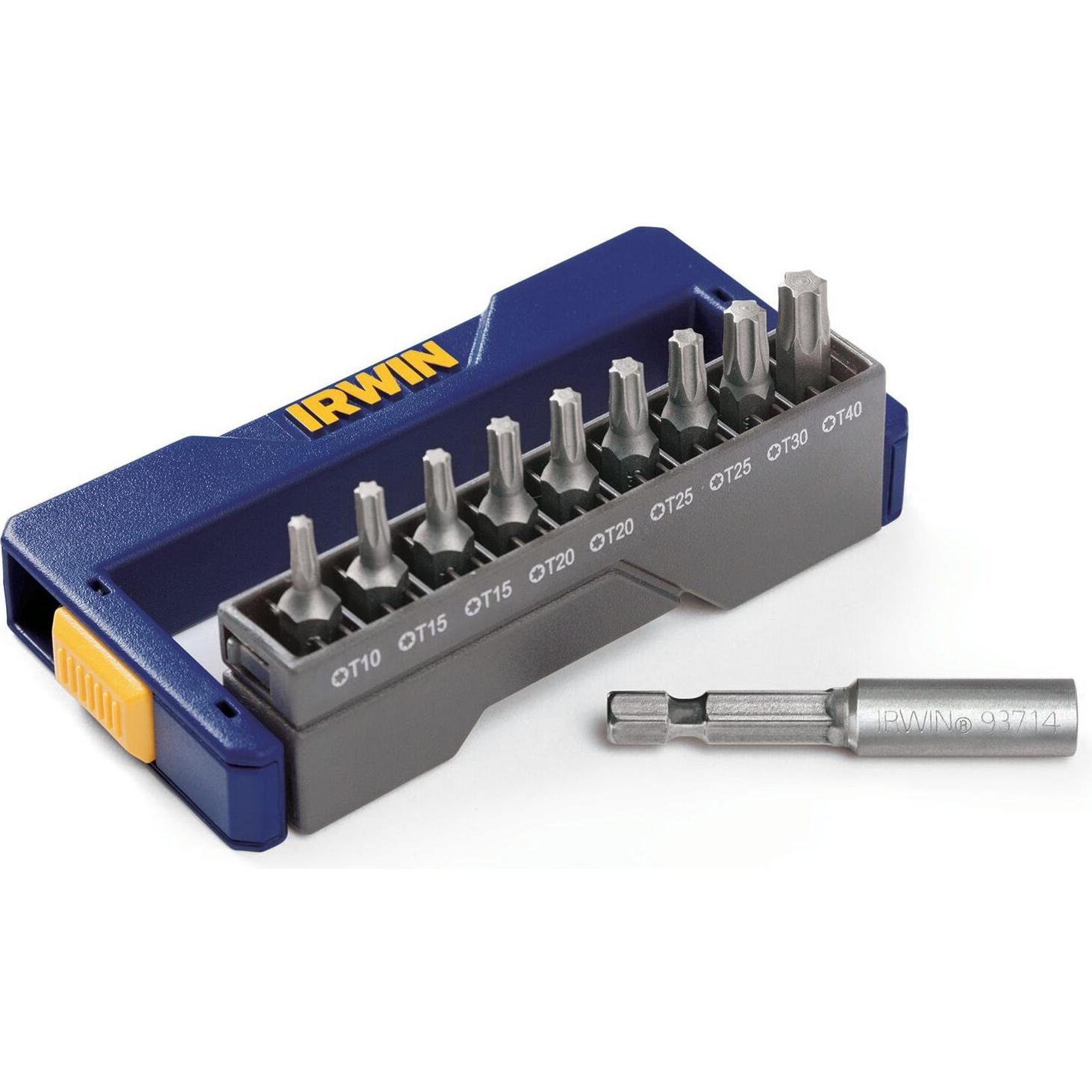 Irwin, Bits, IR 10PC IB Taschensatz (TX) IB Torx, 10teilig: T10/2xT15/2xT20/2xT25/T30/T40 + BitHalter (Torx (T10/2xT15/2...
