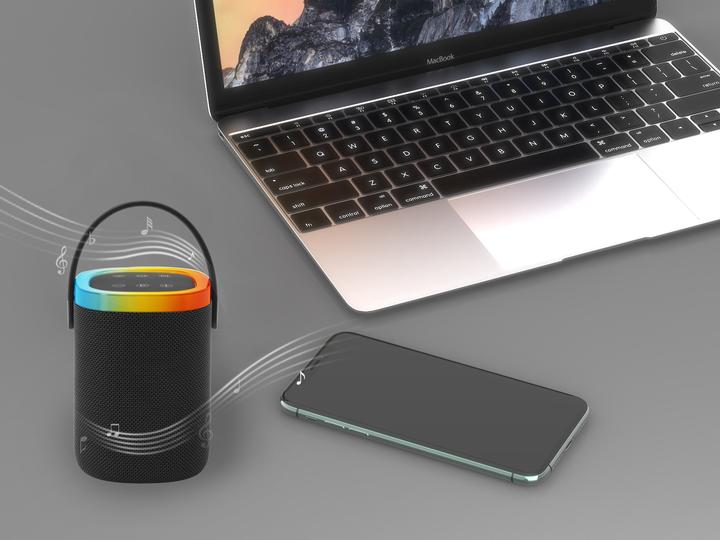 Produktbild Gembird Wired speakers Portable Speaker||Portable/Wireless|Bluetooth|SPK-BT-LED-06 (4 h, Akkubetrieb)