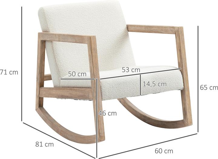 Immagine prodotto Homcom Sedia a dondolo con cuscino