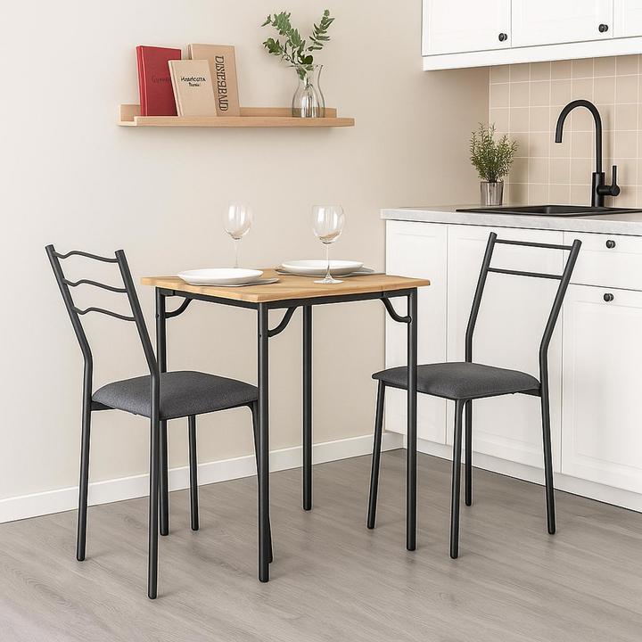 HTI-Living Essgruppe Thora 3-teilig Tischplatte Artisaneiche (MDF)