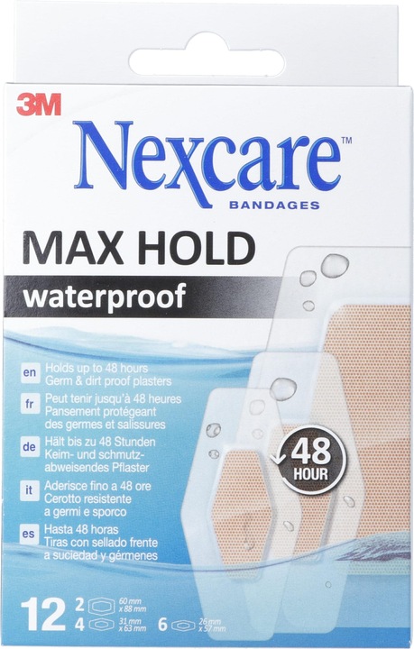 Nexcare Max Hold wasserfestes Pflaster (12 x)