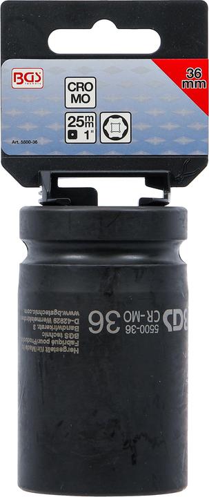 Produktbild BGS Kraft-Steckschlüssel-Einsatz Sechskant, tief Antrieb Innenvierkant 25 mm (1") SW 36 mm (36 mm)