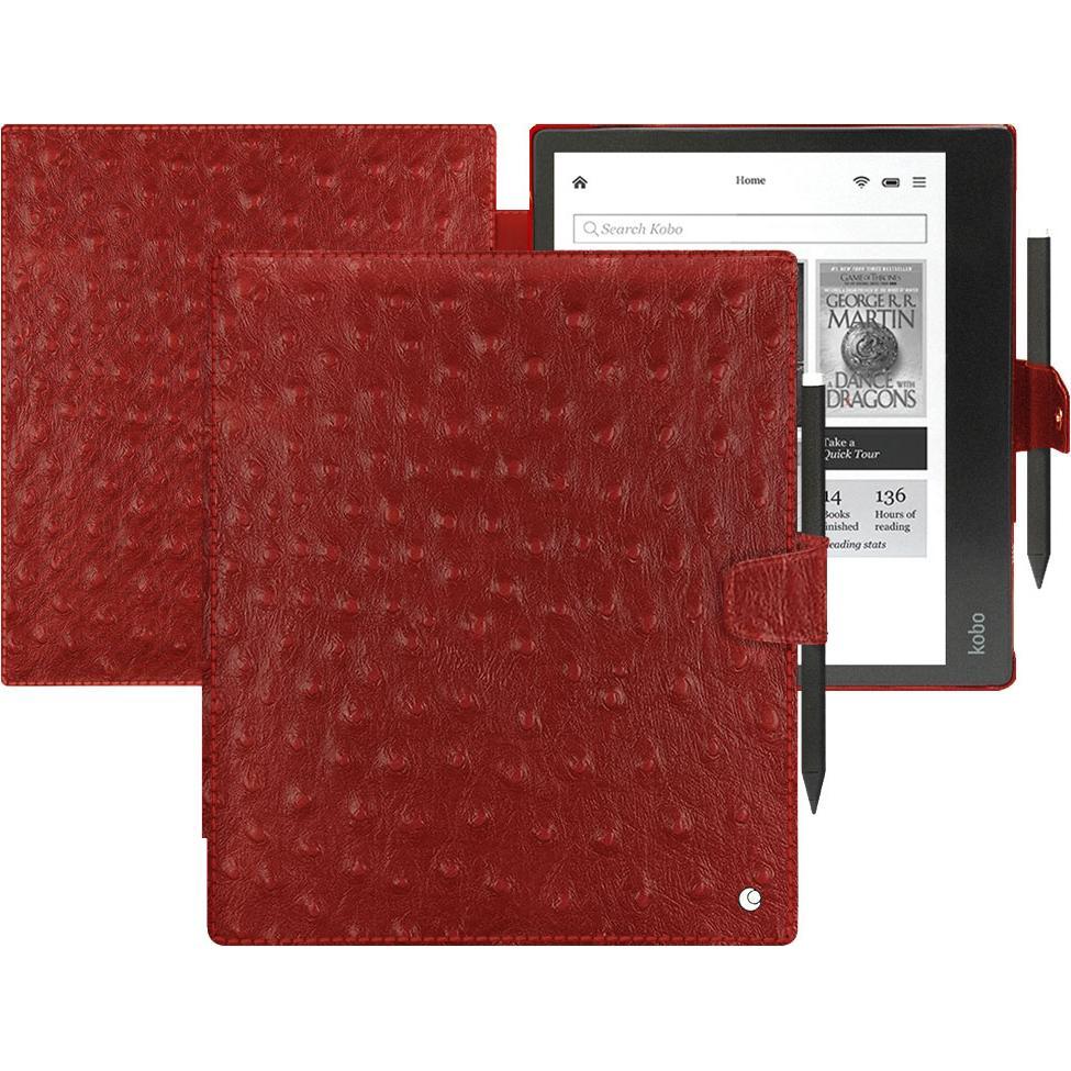 Noreve Lederschutzhülle horizontal (Kobo Elipsa 2E), Tablet Hülle, Rot