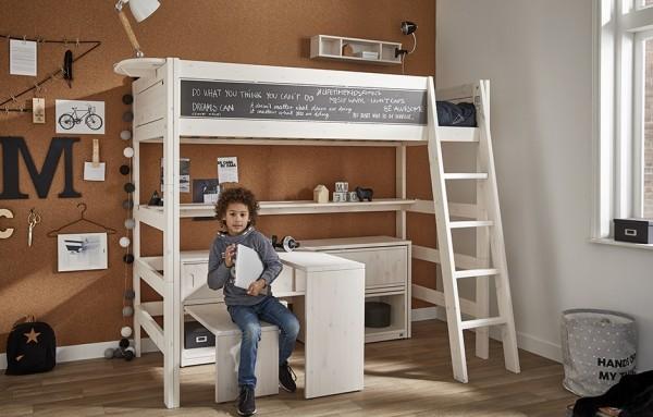 Image du produit Lifetime Kidsrooms Lit gigogne avec sommier à lattes de luxe échelle inclinée (90 x 200 cm)