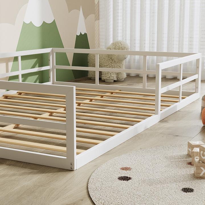 Actual product image VitaliSpa Bodenbett aus Metall Minno, Weiss, 205 x 145 cm ohne Matratze (140 x 200)