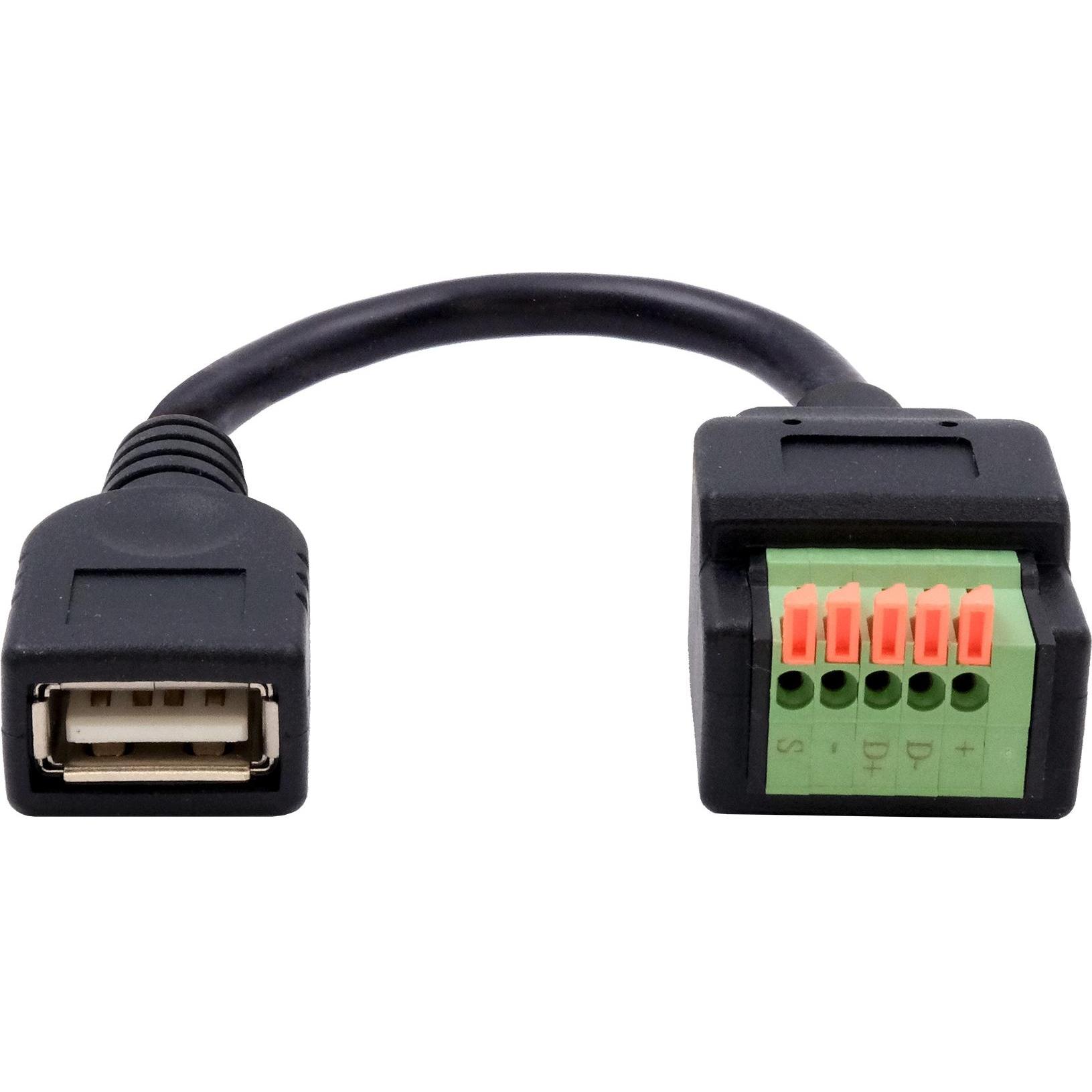 Thumbnail - Exsys USB-A Terminal Block Adapter (20 Pin Terminal Block, 15 cm), Data + Video Adapter