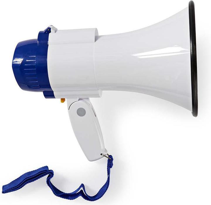 Nedis Megaphone | Maximum range: 250 m | Max. volume control: 115 dB | Built-in microphone (Megaphone)