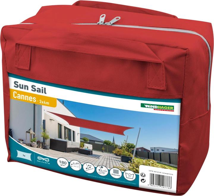 Image du produit Windhager Sun Sail CANNES Rectangle (3 x 4 m)