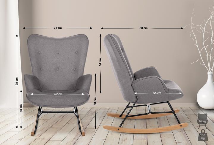 Actual product image CLP Chair Sanka Fabric, Grey