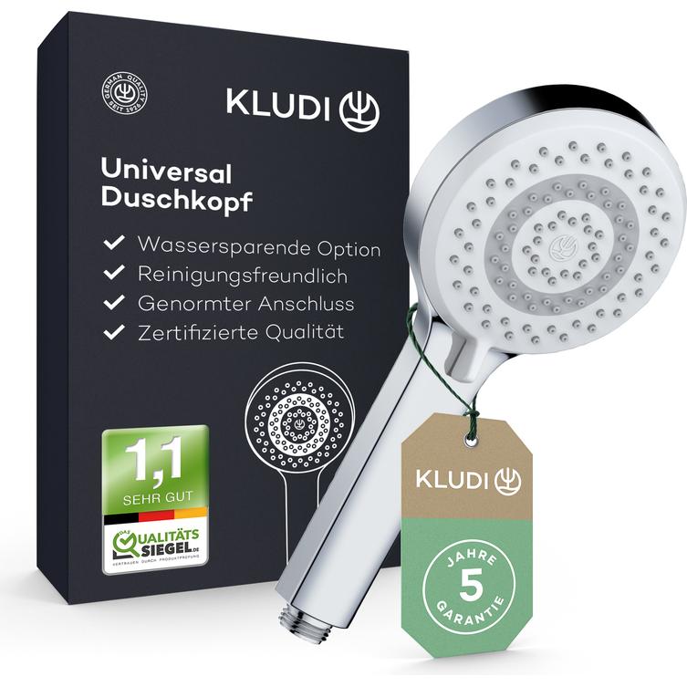 Thumbnail - Kludi, Duschbrause, X1 Duschkopf (3 Strahlarten, 15 l/min)