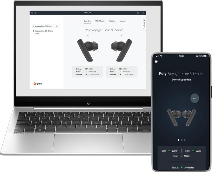 Actual product image Poly Voyager Free 60 UC (Wireless, USB-C)