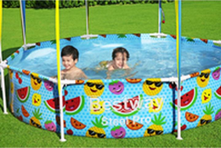 Actual product image Bestway Steel Pro Pool with UV sun protection