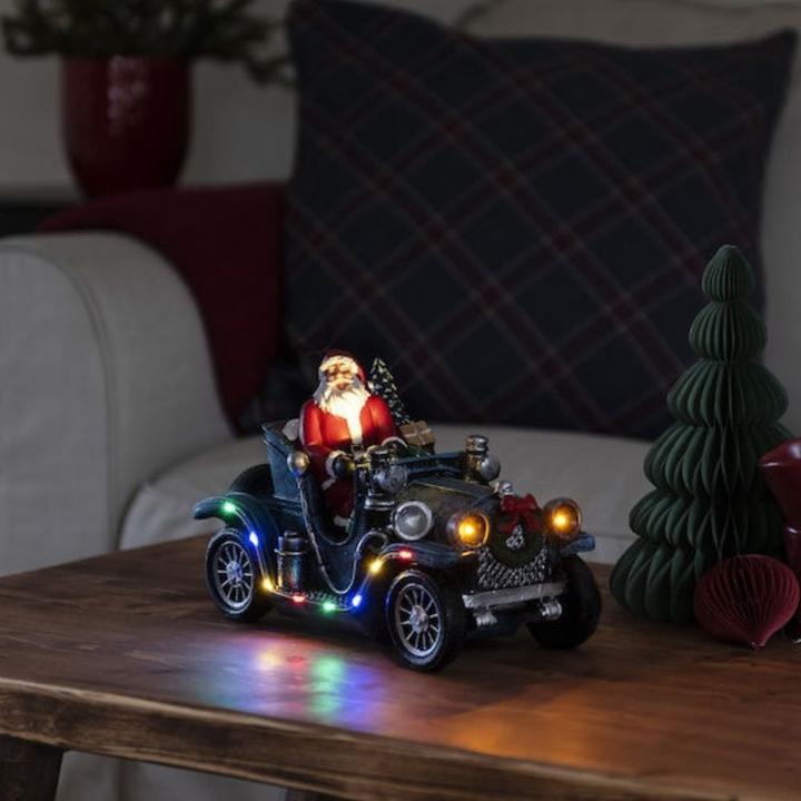 Produktbild Konstsmide LED-Dekoration Weihnachtsmann im Auto, 16 cm