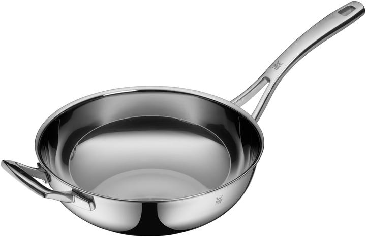 Produktbild WMF Wok Wokpfanne 28cm Metalldeckel Multiply Induktion Edelstahl unbeschichtet (28 cm, Wok Pfanne, Edelstahl)