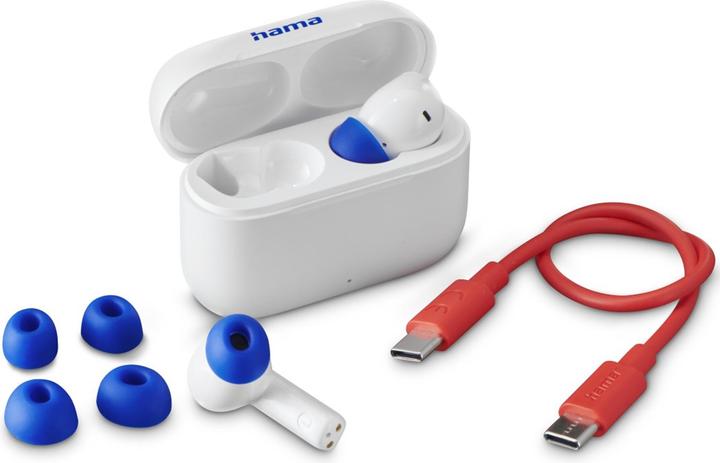 Actual product image Hama Passion Clear II in-ear headphones white (ANC, 20 h, Wireless)
