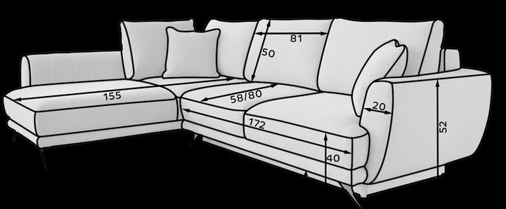 ELTAP Larde (Ecksofa, 4-Sitzer, Bettsofa)
