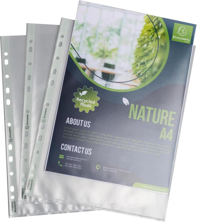 Produktbild Exacompta Beutel mit 50 Prospekthüllen, genarbt, Recycling-PP 90, für A4+, Forever (50 x)