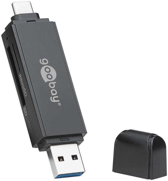 Produktbild Goobay USB 3.0 USB-C™ 2-in-1 Kartenlesegerät (USB)
