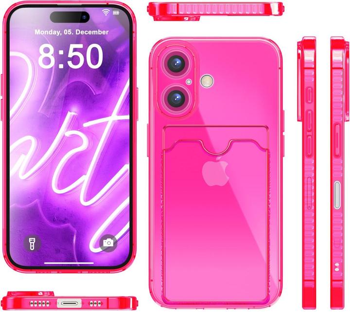 Image du produit Nalia Transparent Transparent Silicone Porte-cartes (Apple iPhone 16 Plus)