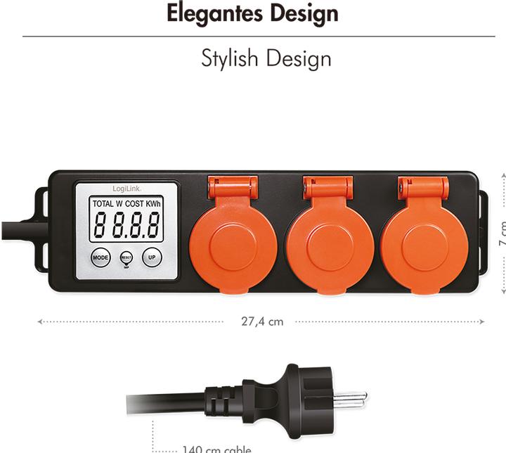 Actual product image LogiLink Check (3x, CEE 7/3)