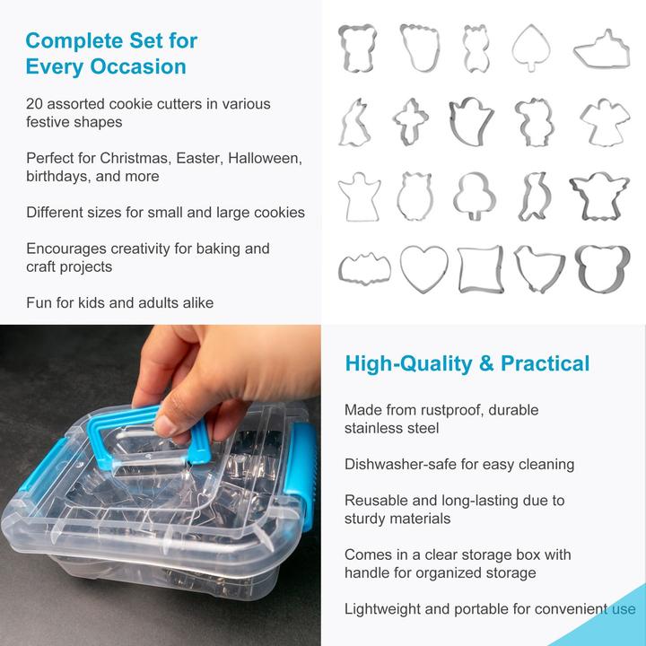 Actual product image Intirilife 20-piece Cookie Cutter Set