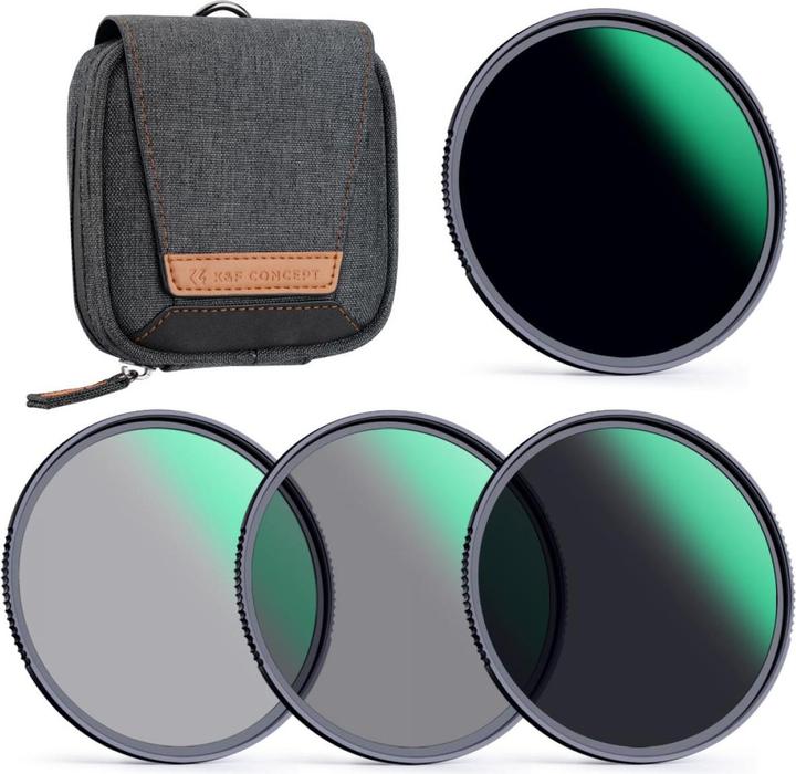 Image du produit K&F Concept ND Filter Kit ND4/8/64/1000 Nano X 82mm (KF-1636) (82 mm, Filtre gris neutre, 82 mm)
