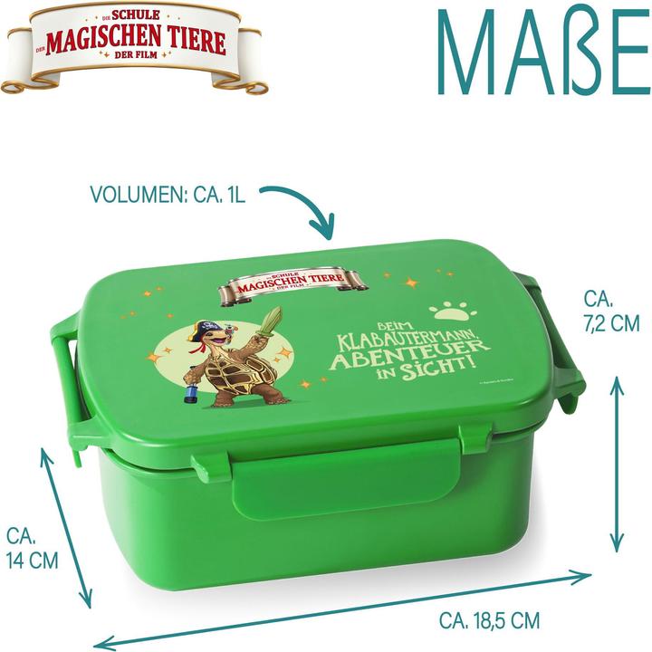 Produktbild Awave Die Schule der Magischen Tiere Brotdose Snackbox, aus rPET | grün, Henrietta