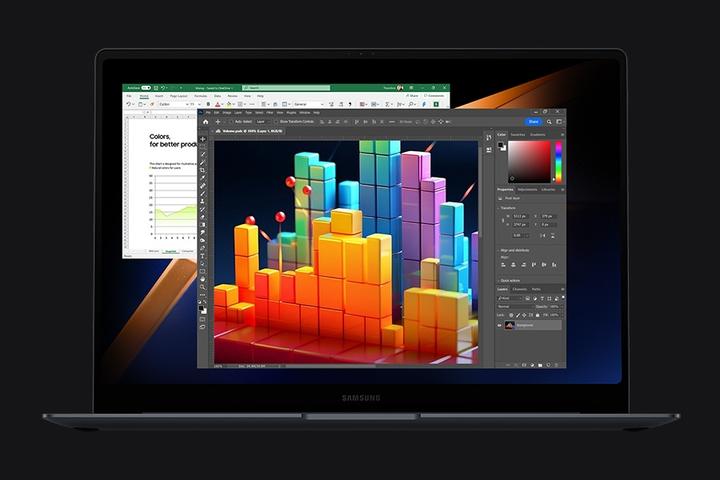 Actual product image Samsung Galaxy Book4 Pro (16", Intel Core Ultra 7 155H, 16 GB, 512 GB, DE)