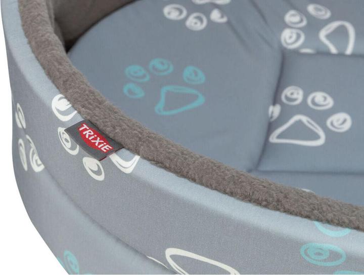 Image du produit Trixie Jimmy bed, cotton look, oval, 45×35 cm, light grey/dark grey (Chat, Chien)