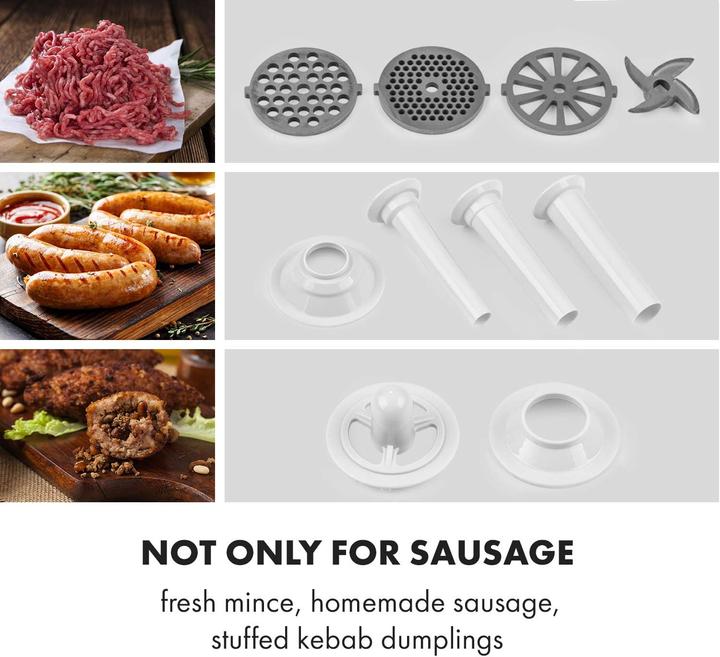 Image du produit Klarstein Hachoir à viande électrique Kraftprotz Blanc Argenté