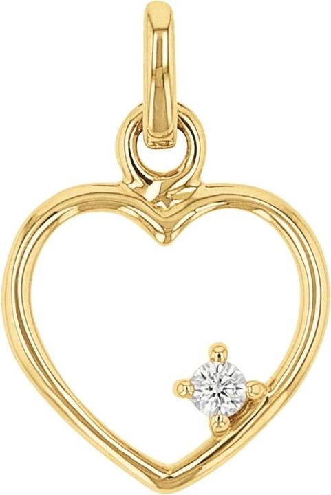 Produktbild Amor Anhänger für Damen, Gold 375, Zirkonia synth. | Herz (9 ct, Gold 375)