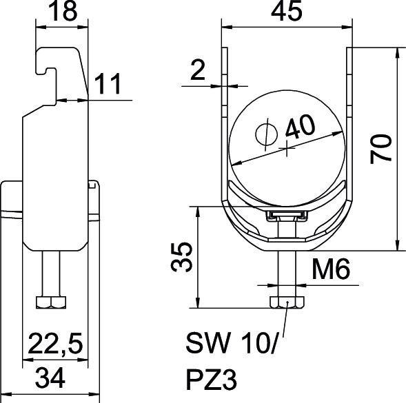 Actual product image OBO Bettermann U-clamp