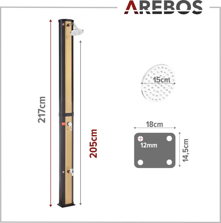 Produktbild Arebos Solardusche