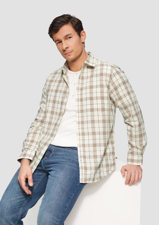 Immagine prodotto S.Oliver Hemd Regular Fit: Kariertes Baumwollhemd aus Seersucker (M)