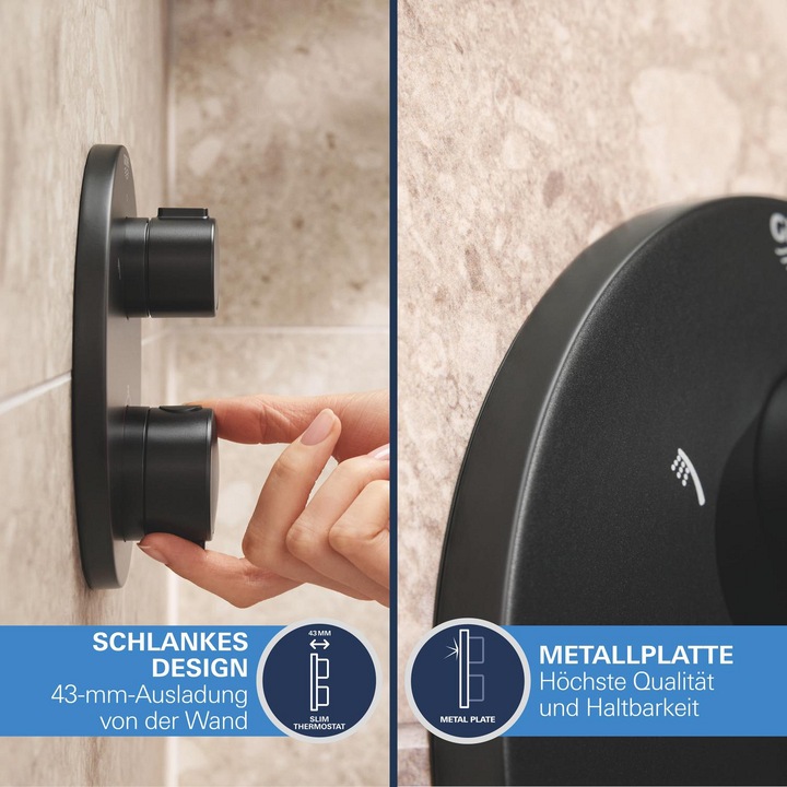 Actual product image Grohe Precision Thermostat Unterputz-Duschsystem mit Vitalio Start 250 Kopfbrause und Vitalio Start 110 Ha
