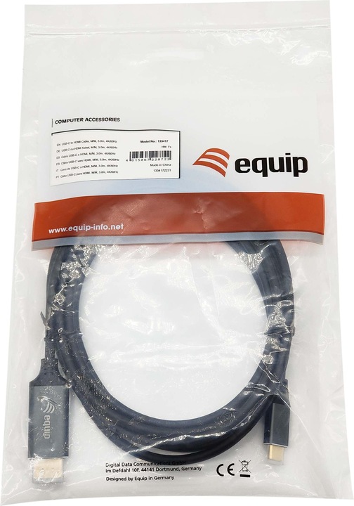 Produktbild equip HDMI – USB Typ-C (3 m, HDMI, USB Typ C)